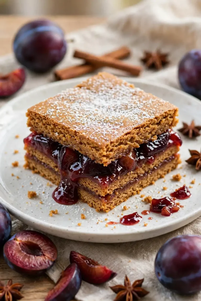 24 Gingerbread Plum Bars for a Festive Sweet Treat