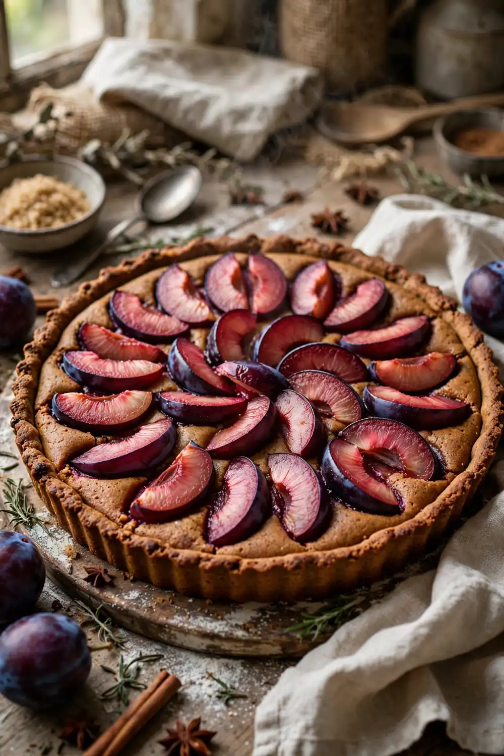 Gingerbread plum bars