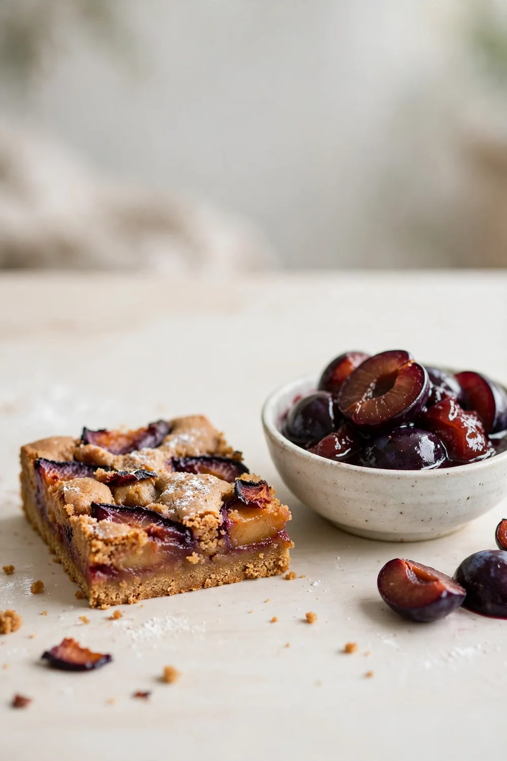 Gingerbread plum bars
