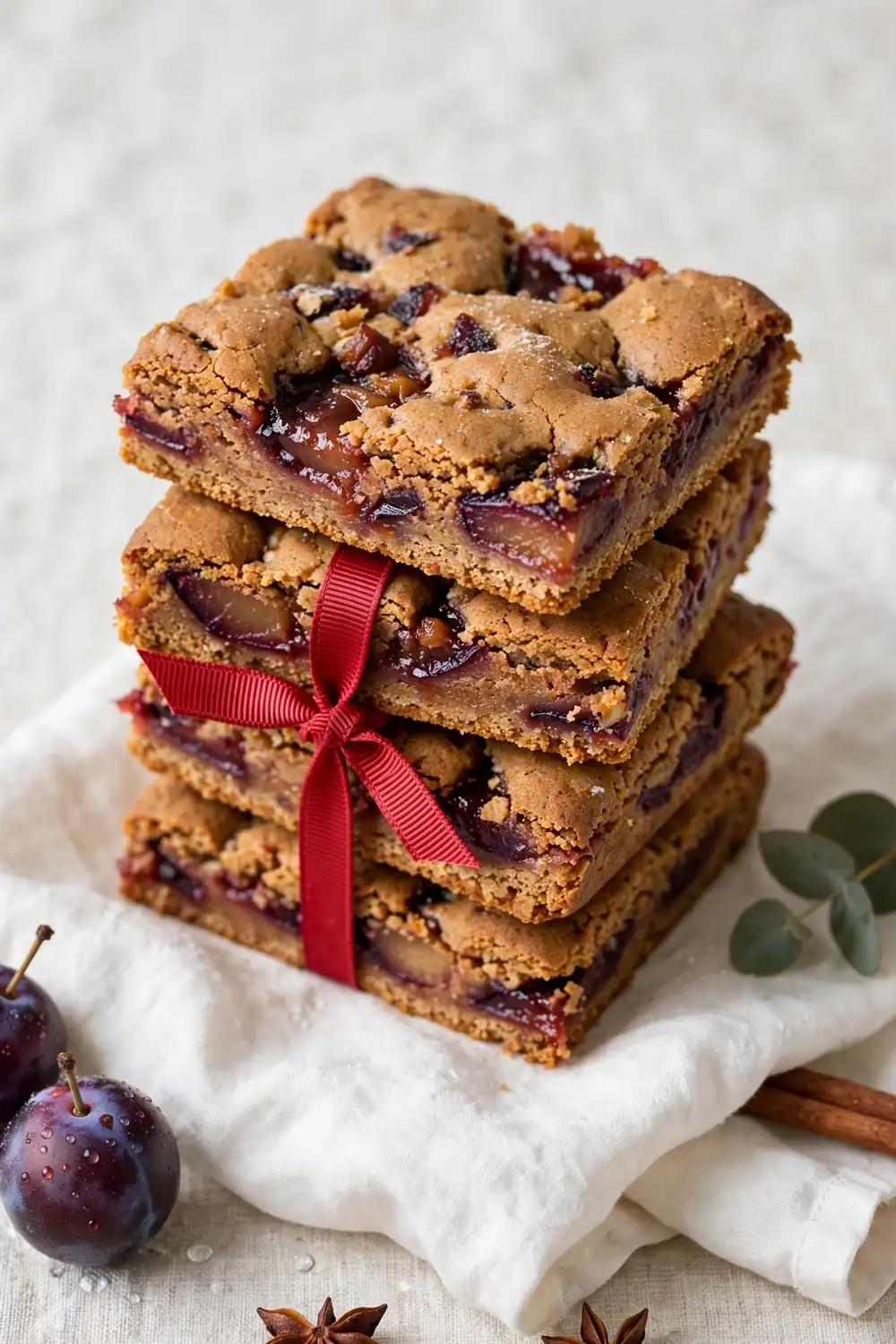 Gingerbread plum bars