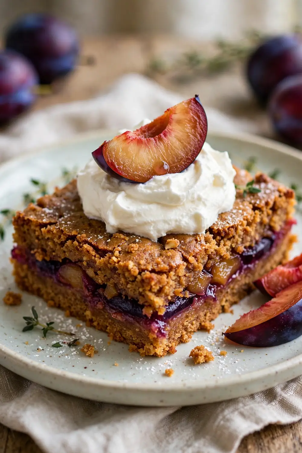 Gingerbread plum bars