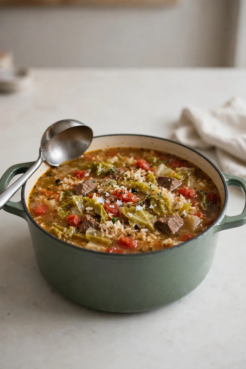 Cozy cabbage roll soup 09