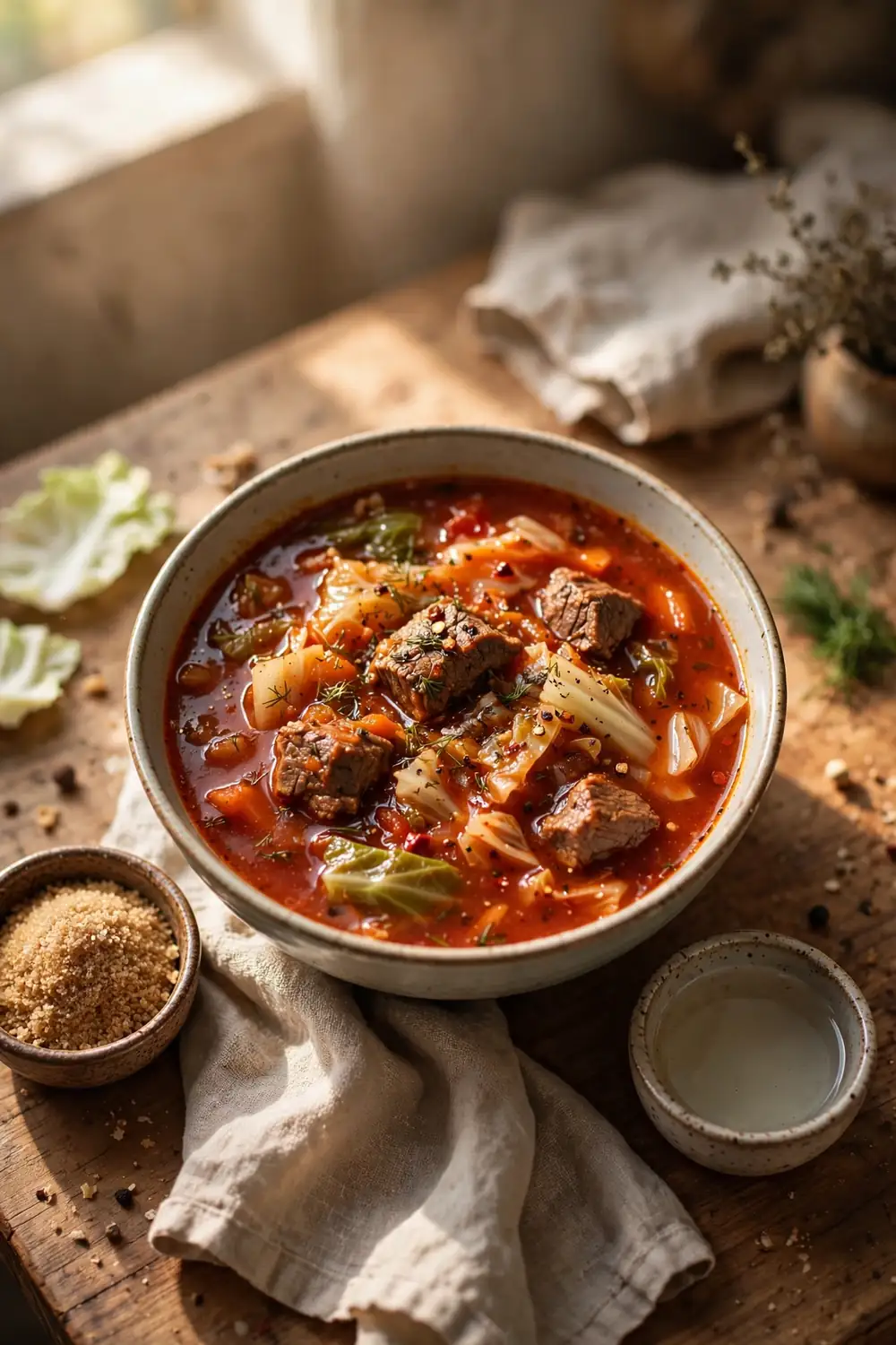Cozy cabbage roll soup 14