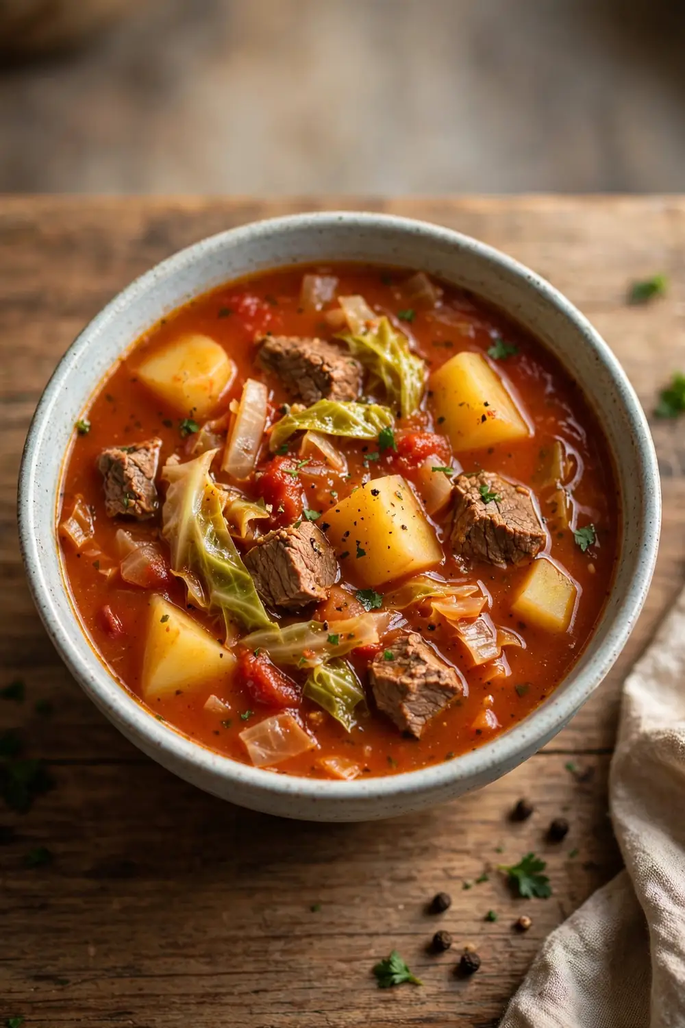 Cozy cabbage roll soup 16