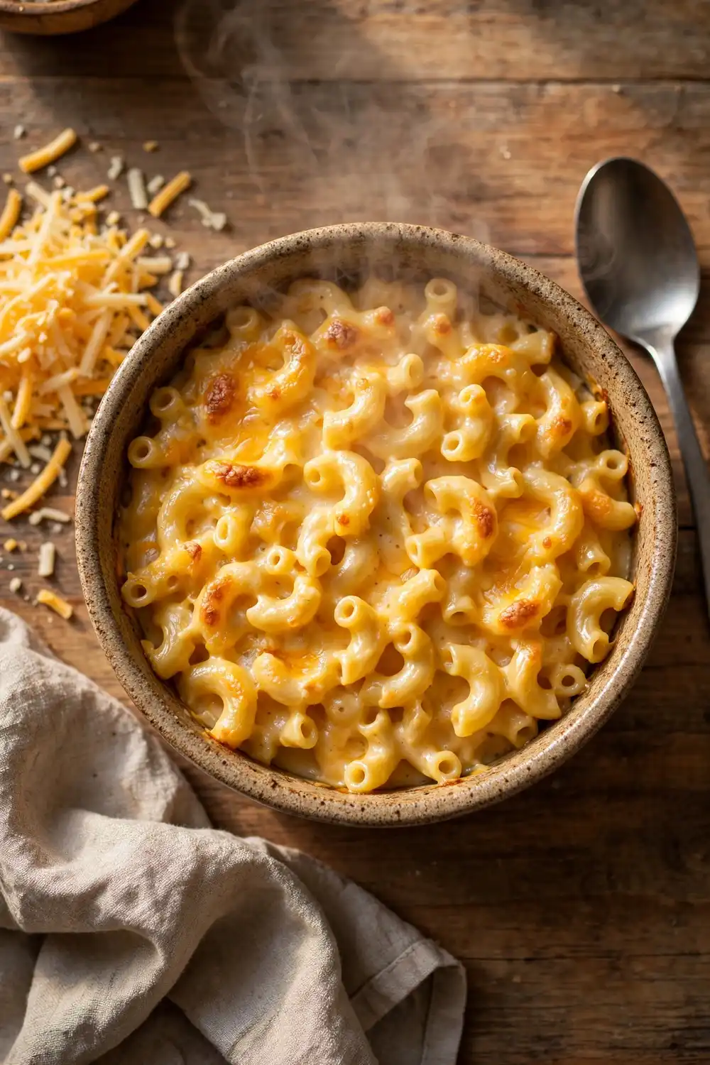 Mac and cheese in a casserole dish