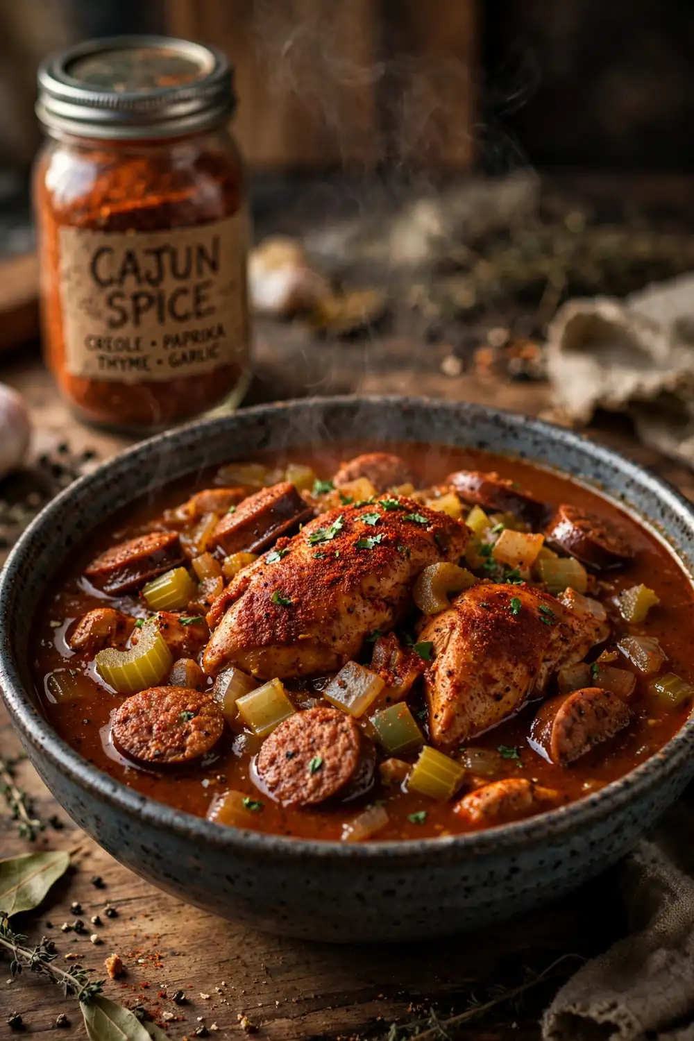 Creole seasoned Southern stew with andouille sausage