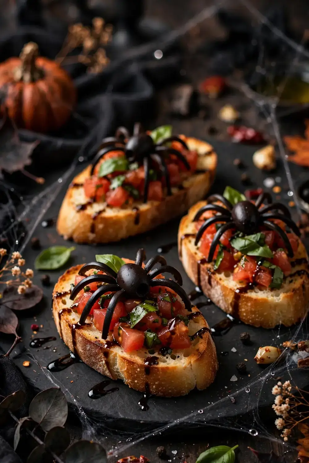 Spooky Bruschetta Bites