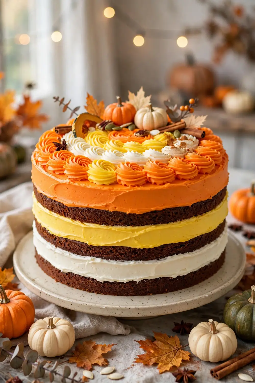 Halloween pumpkin chocolate cake 06