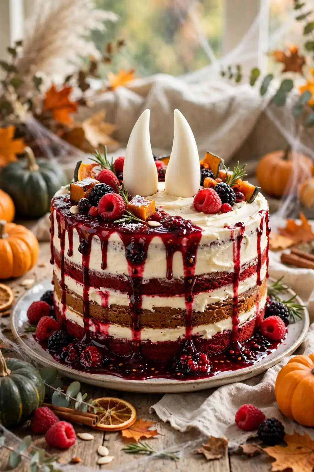 Halloween pumpkin chocolate cake 08