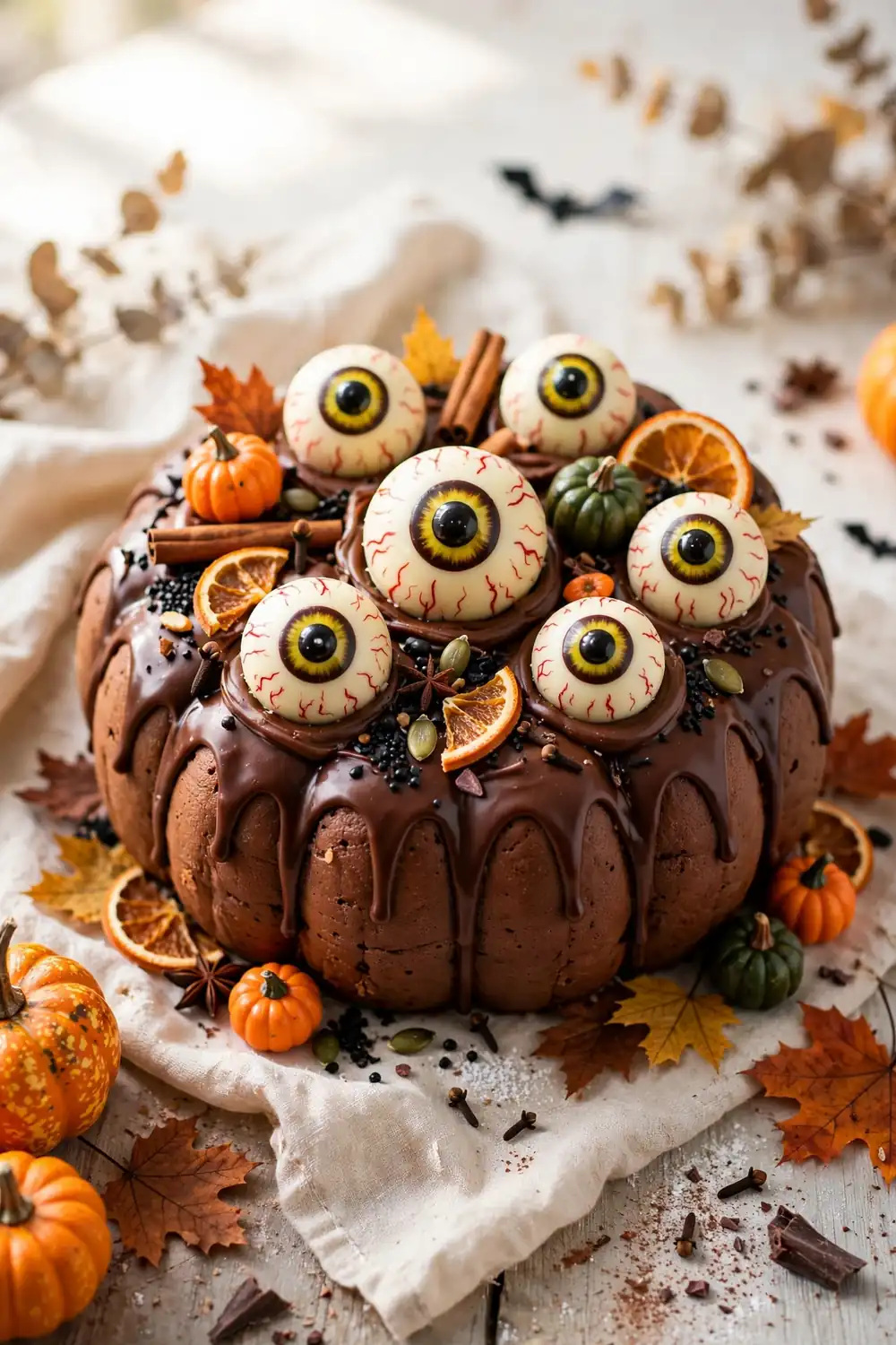 Halloween pumpkin chocolate cake 09