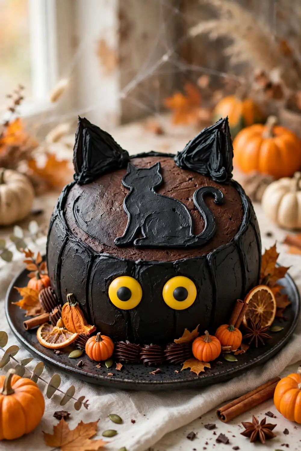 Halloween pumpkin chocolate cake 10