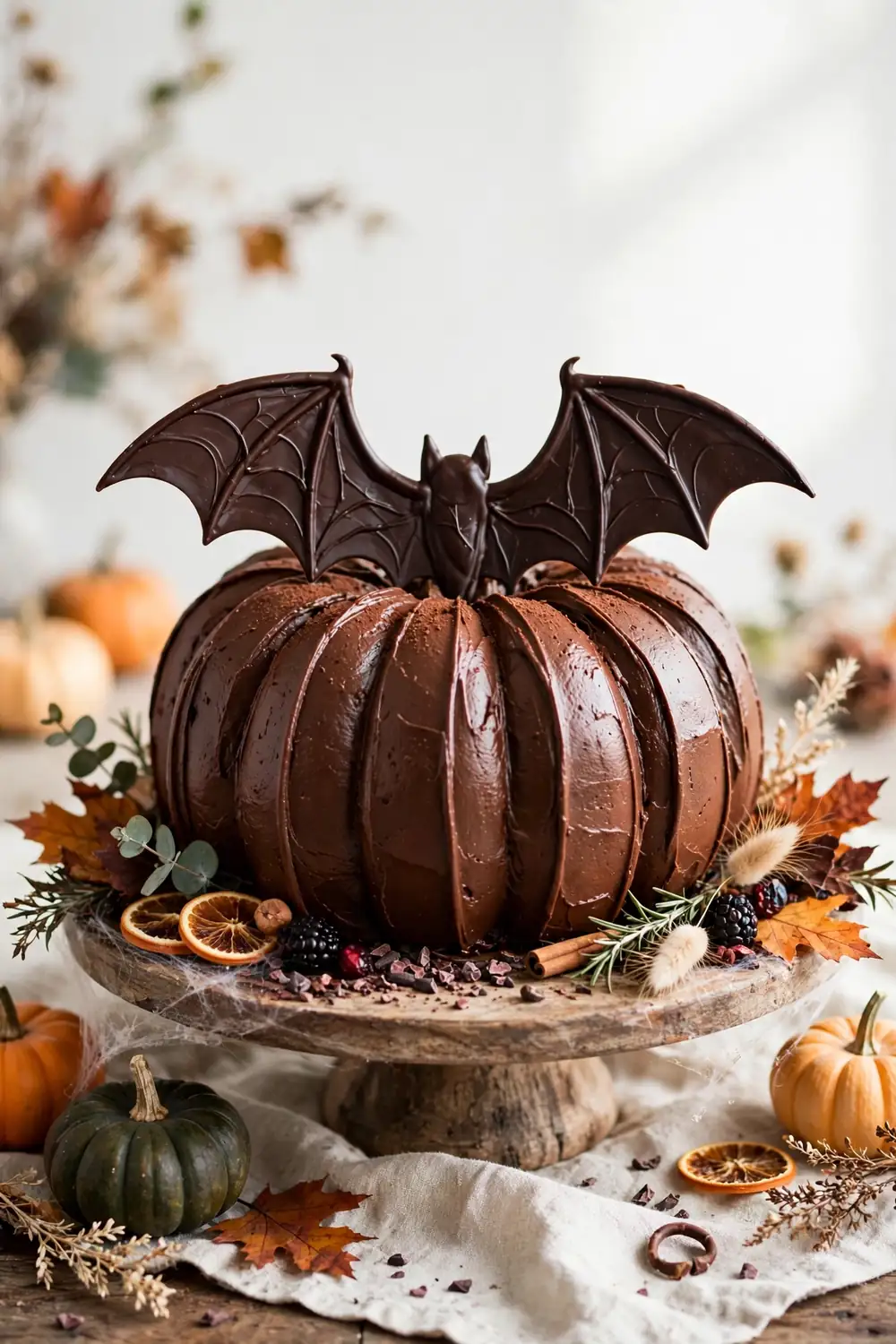 Halloween pumpkin chocolate cake 11