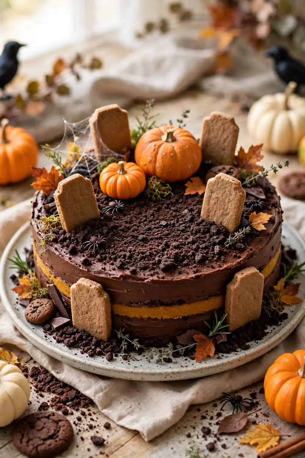 Halloween pumpkin chocolate cake 12