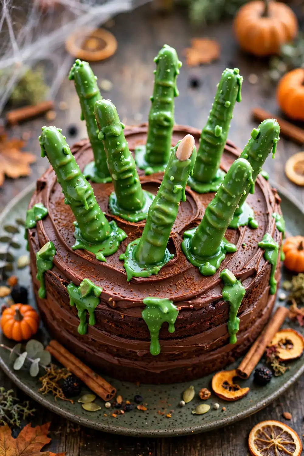 Halloween pumpkin chocolate cake 14