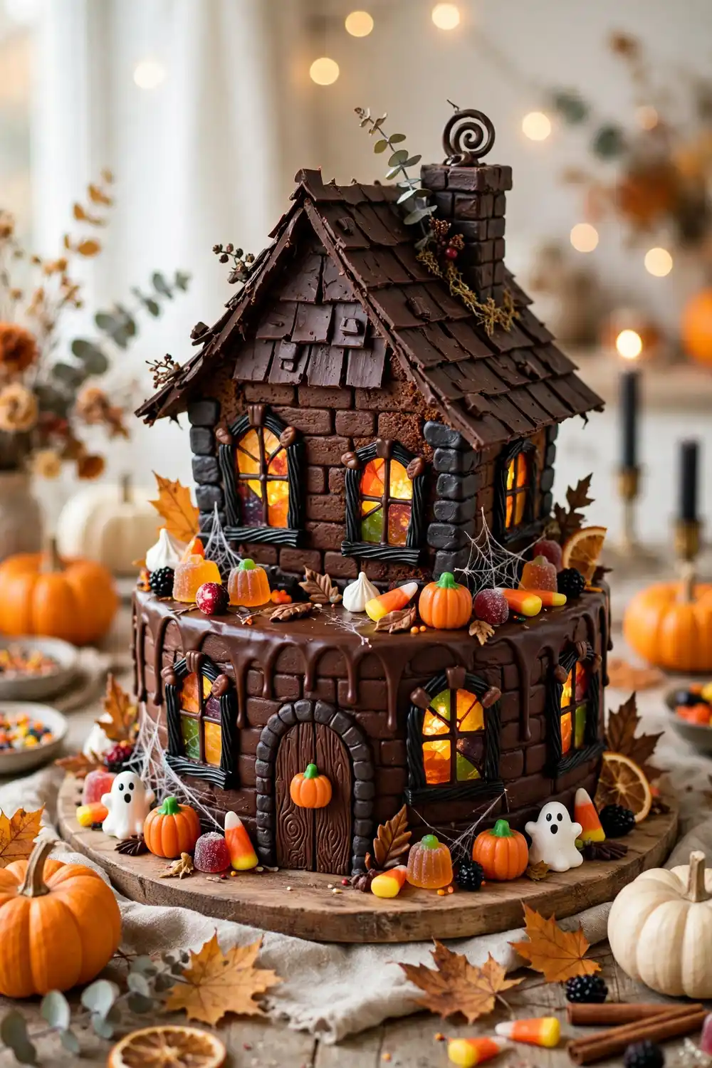Halloween pumpkin chocolate cake 15