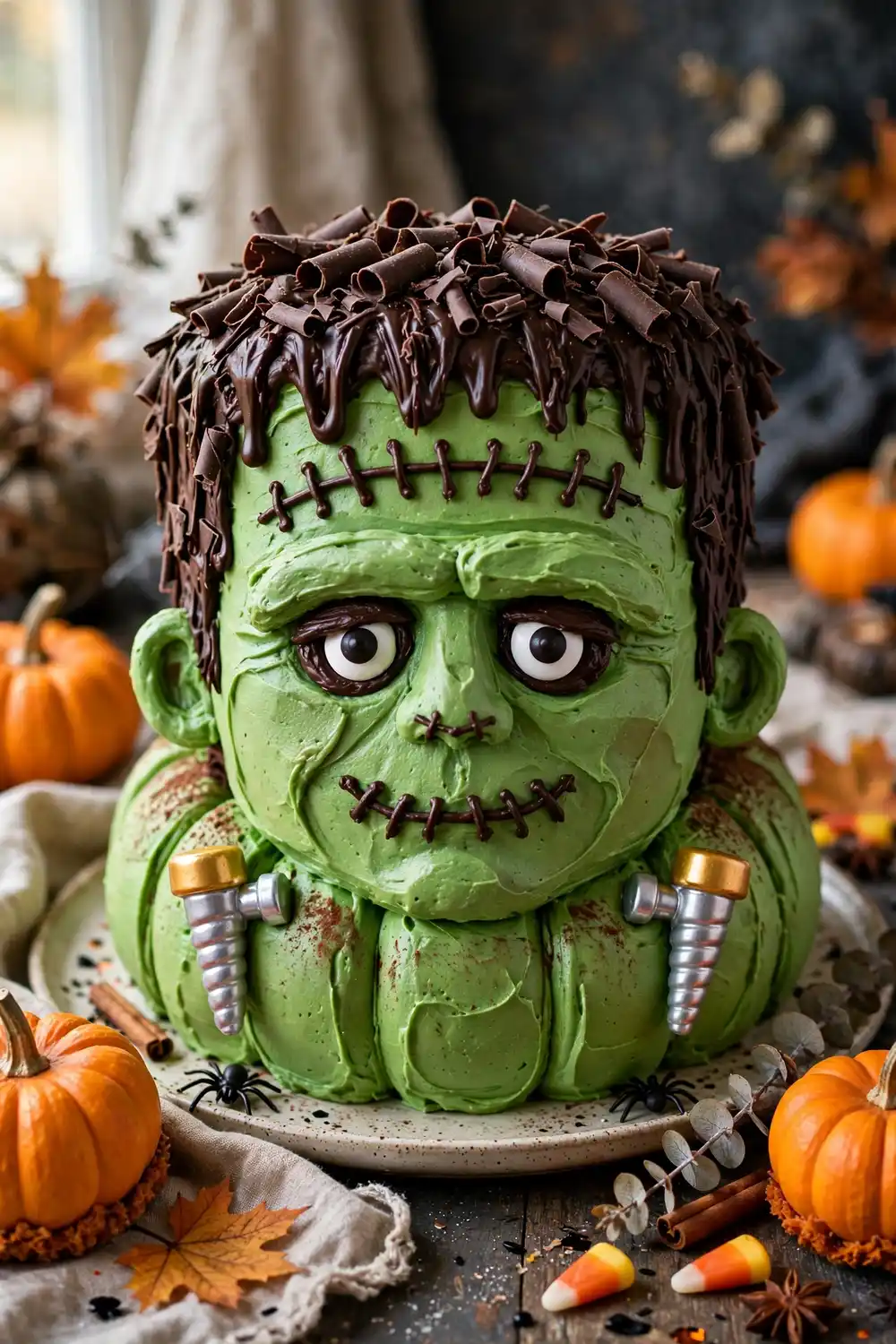 Halloween pumpkin chocolate cake 16