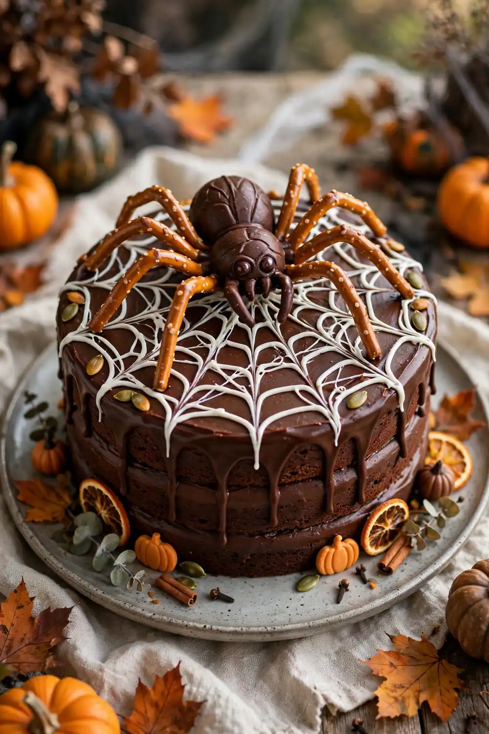 Halloween pumpkin chocolate cake 18