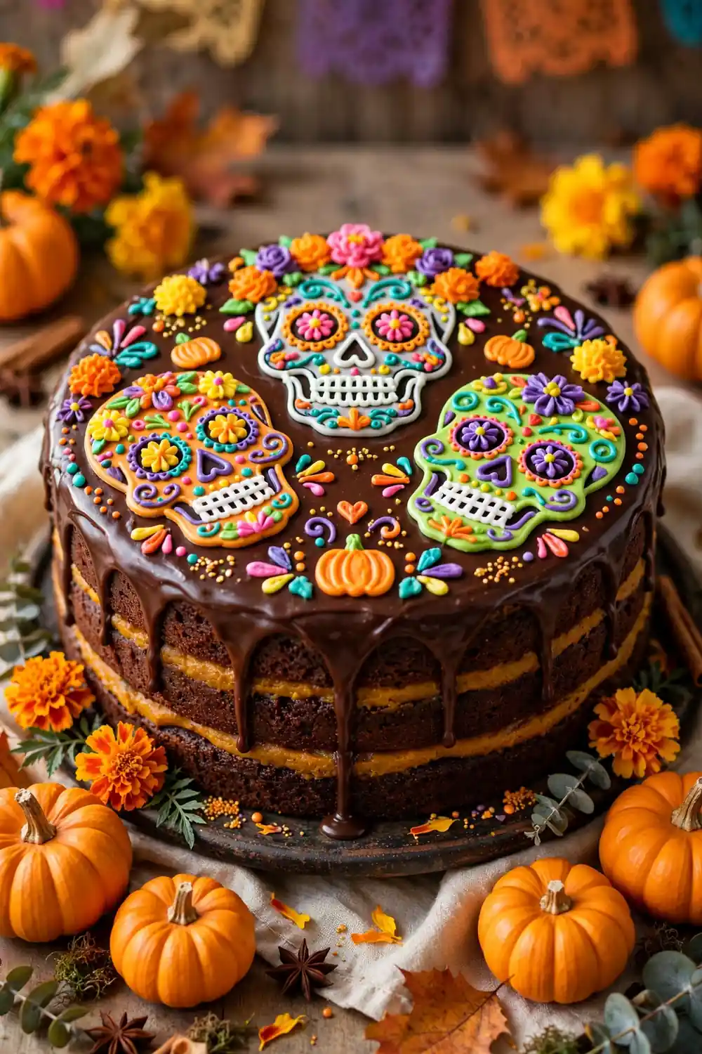 Halloween pumpkin chocolate cake 19