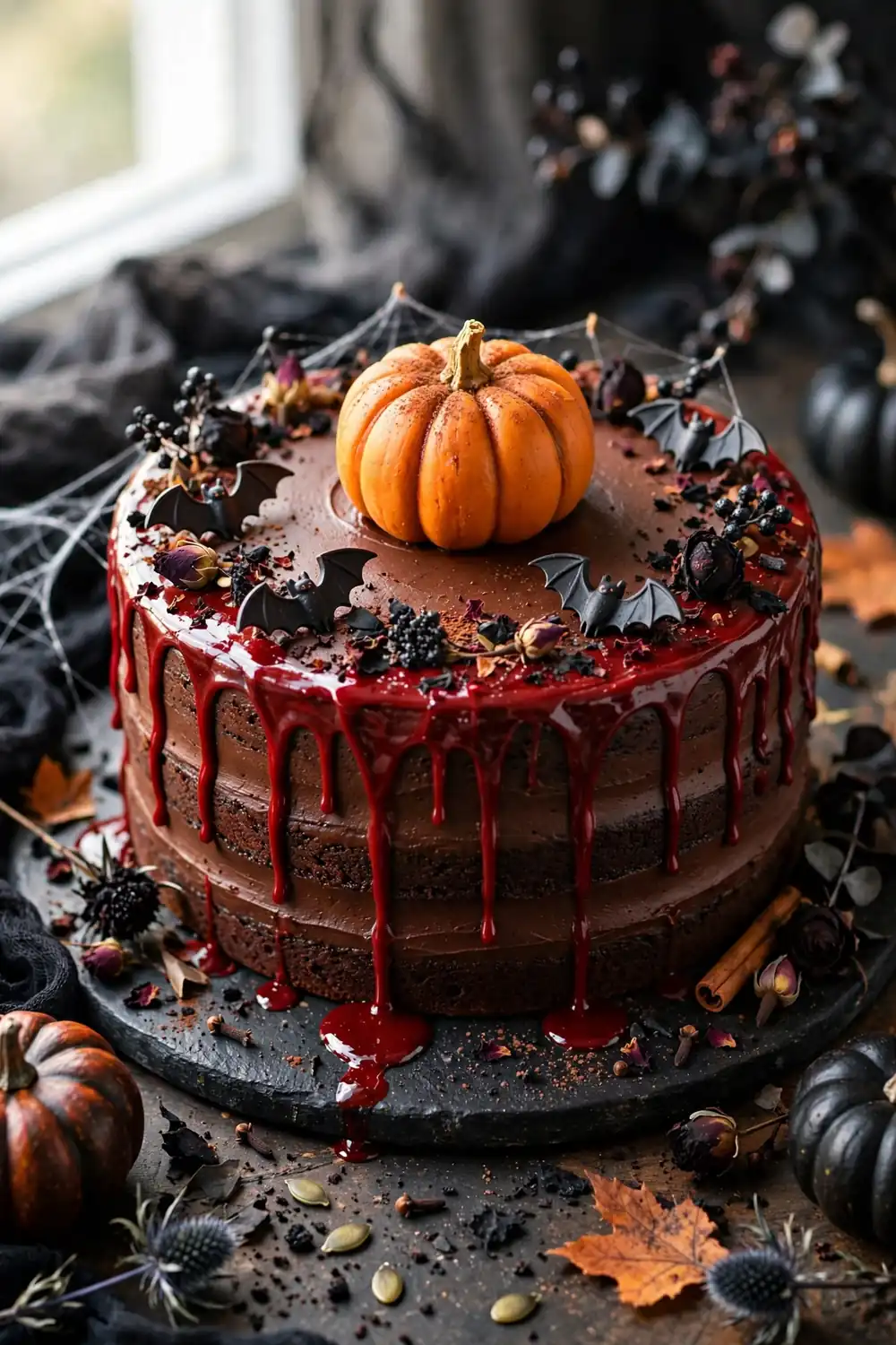 Halloween pumpkin chocolate cake 20