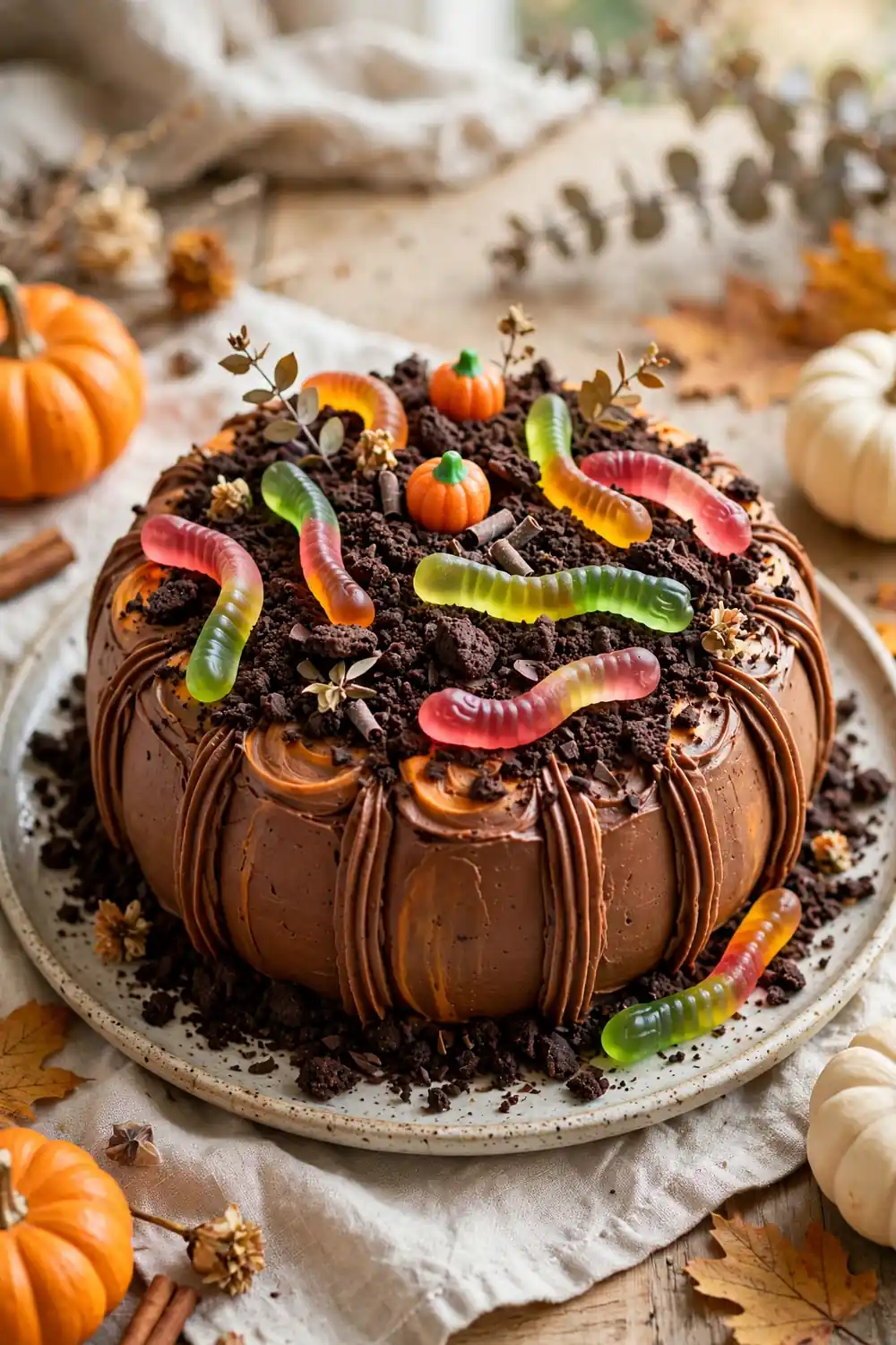 Halloween pumpkin chocolate cake 23