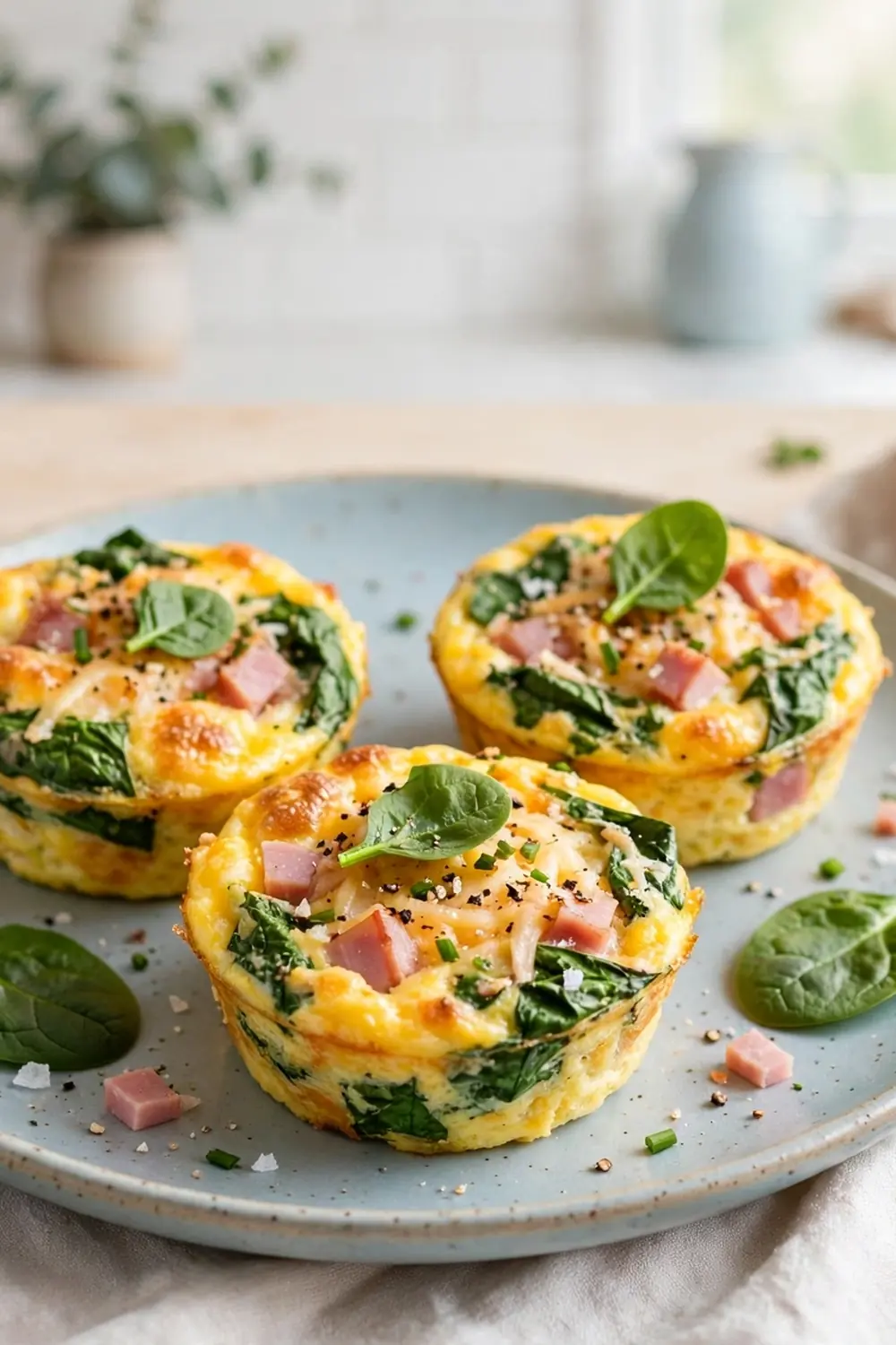 Ham and cheese egg cups