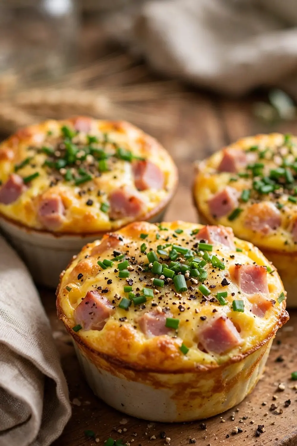 Ham and cheese egg cups