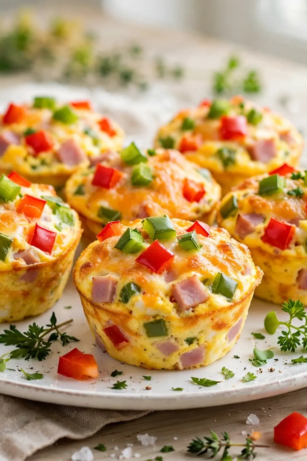 Ham and cheese egg cups