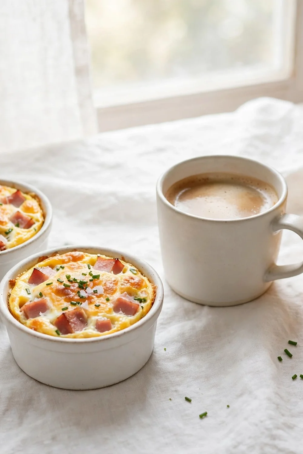 Ham and cheese egg cups