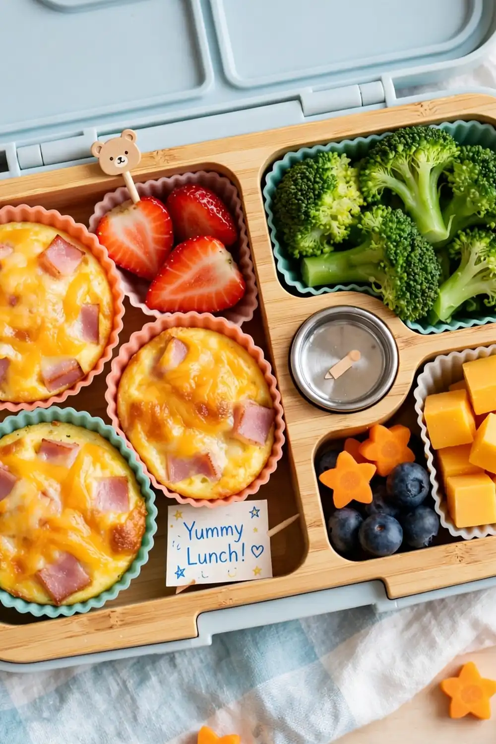 Ham and cheese egg cups