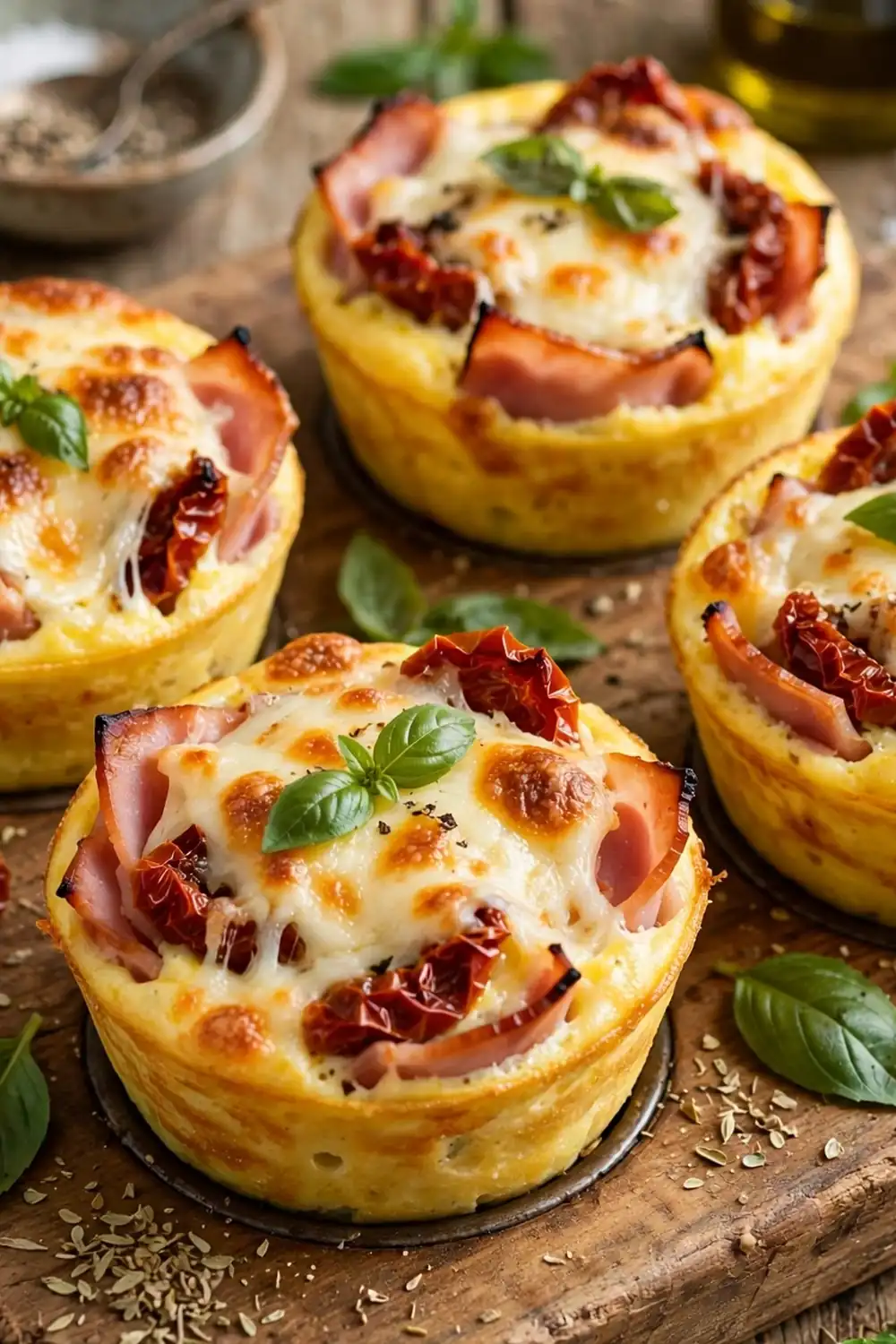 Ham and cheese egg cups