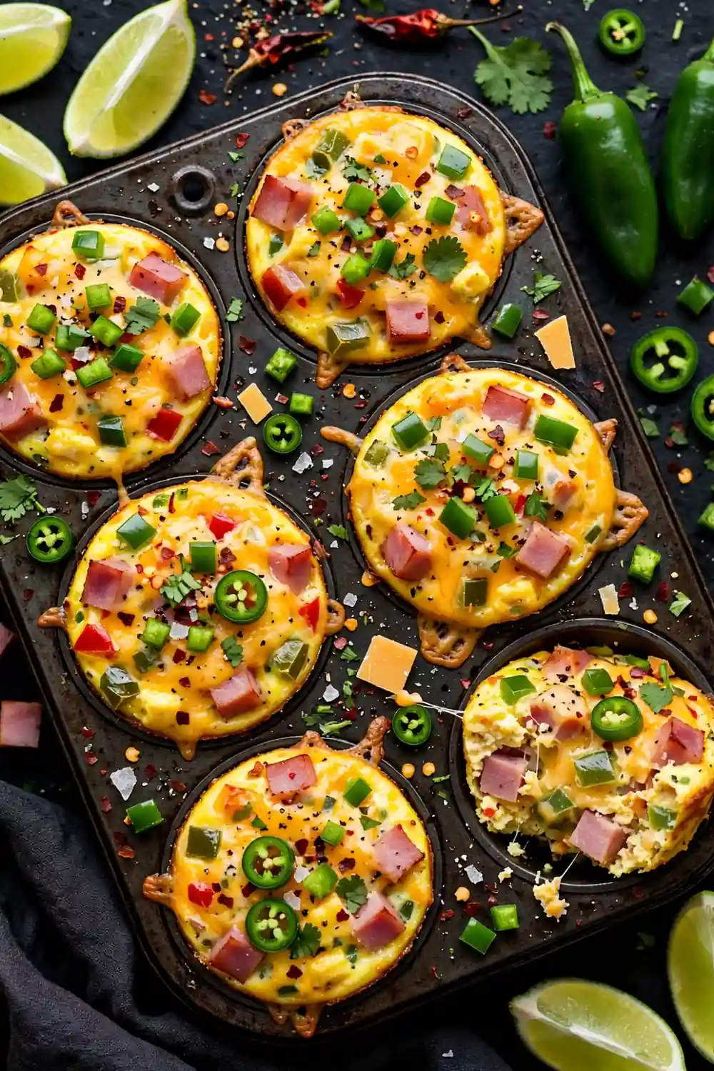 Ham and cheese egg cups