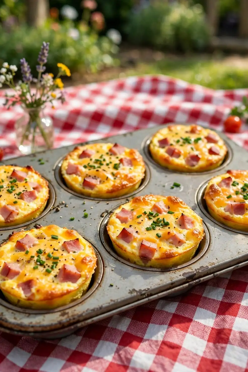 Ham and cheese egg cups