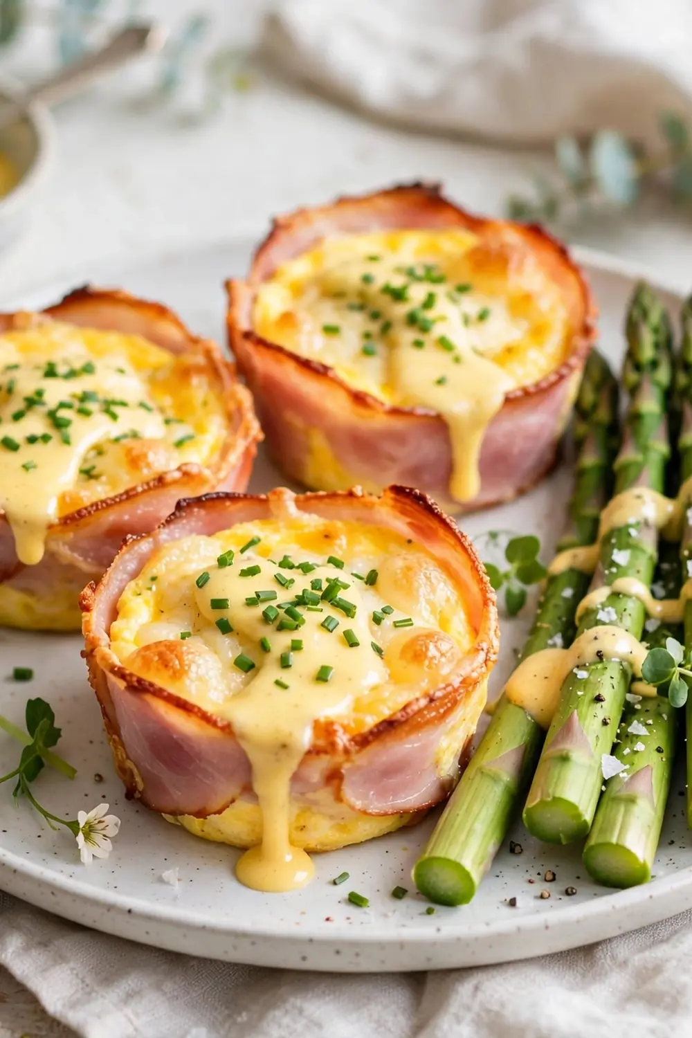 Ham and cheese egg cups