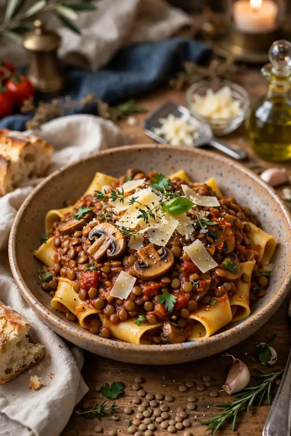 Lentil Mushroom Ragu