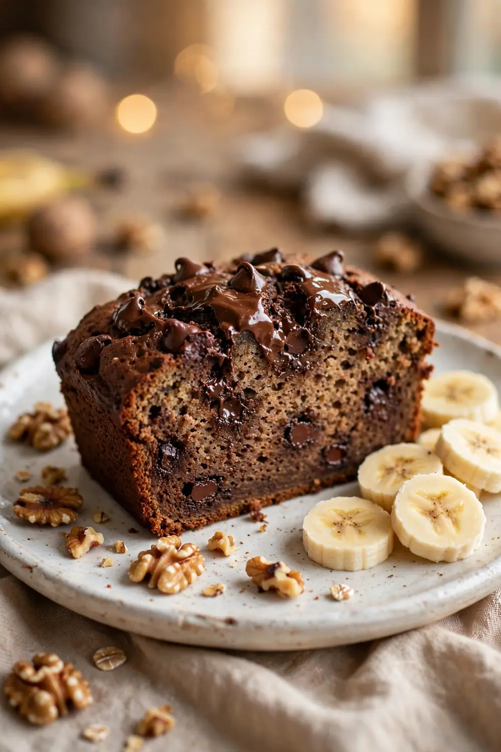 High protein chocolate banana bread