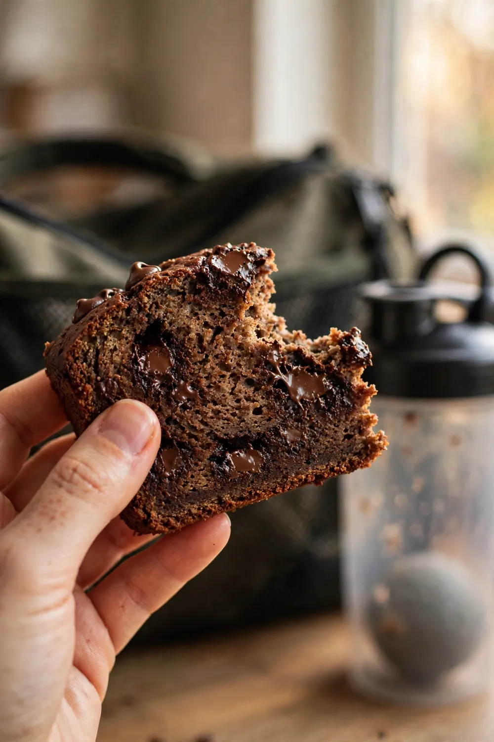 High protein chocolate banana bread
