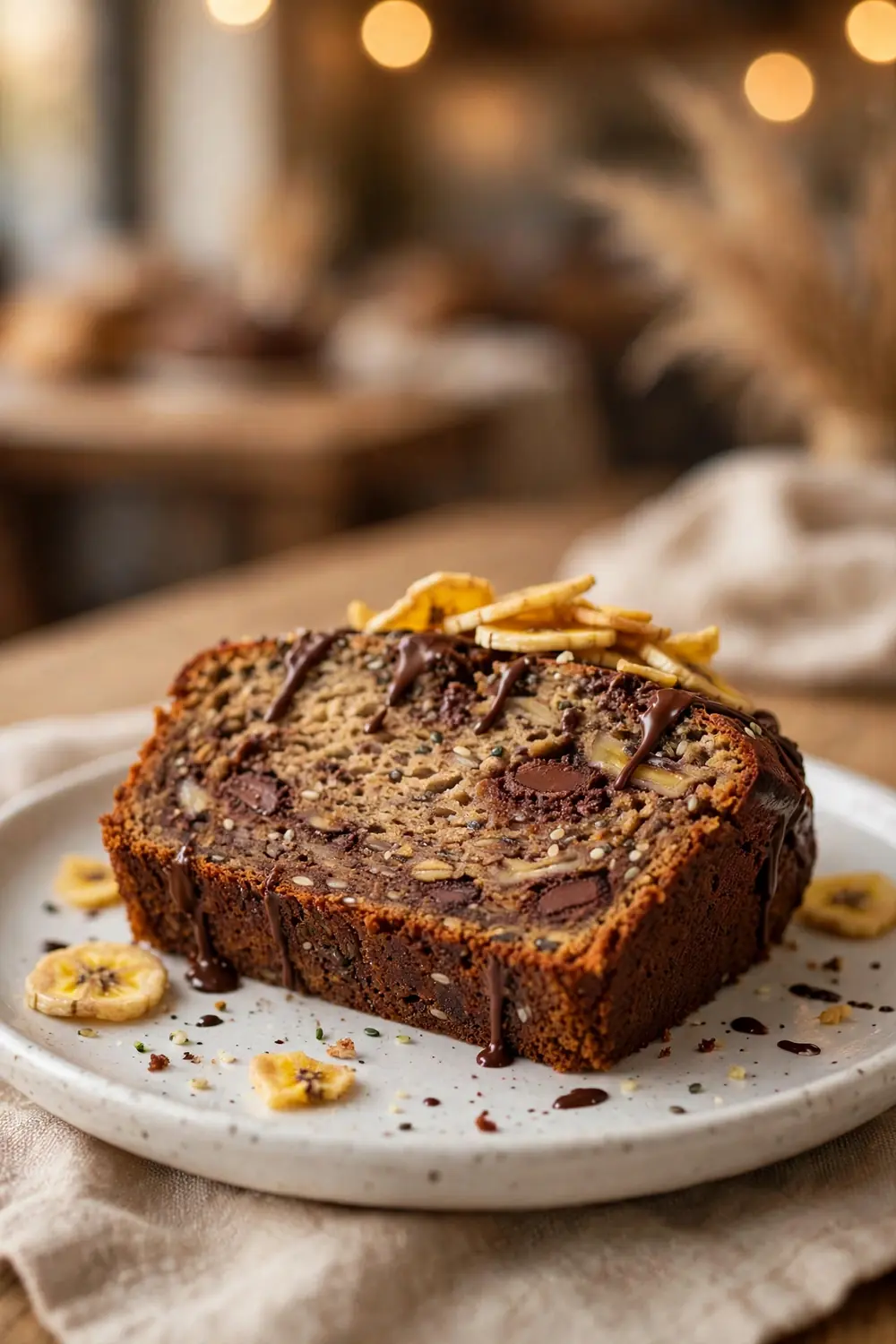 High protein chocolate banana bread