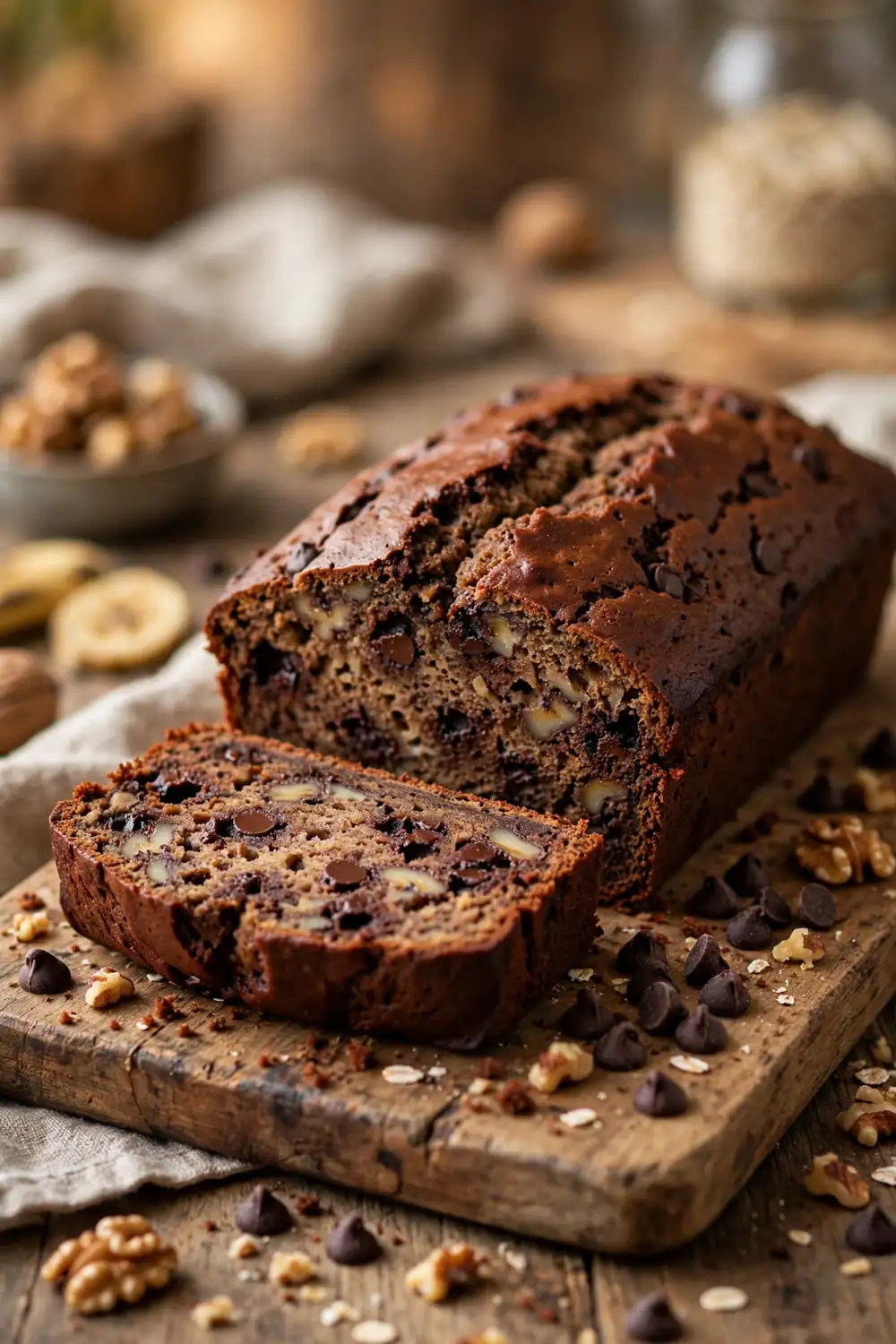 High protein chocolate banana bread