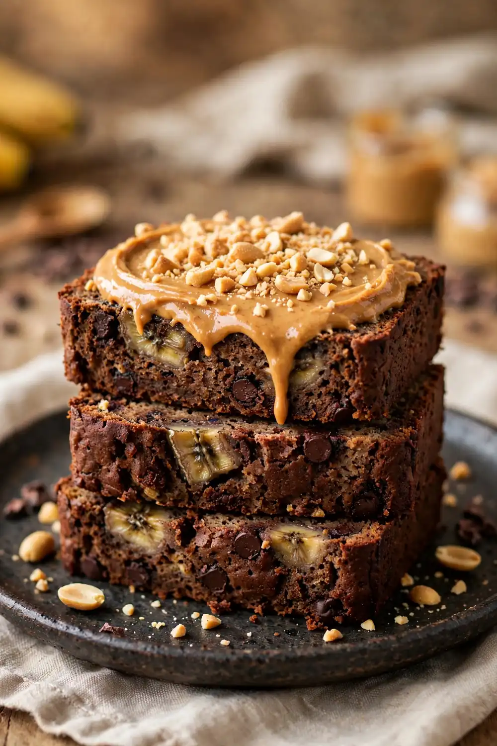High protein chocolate banana bread