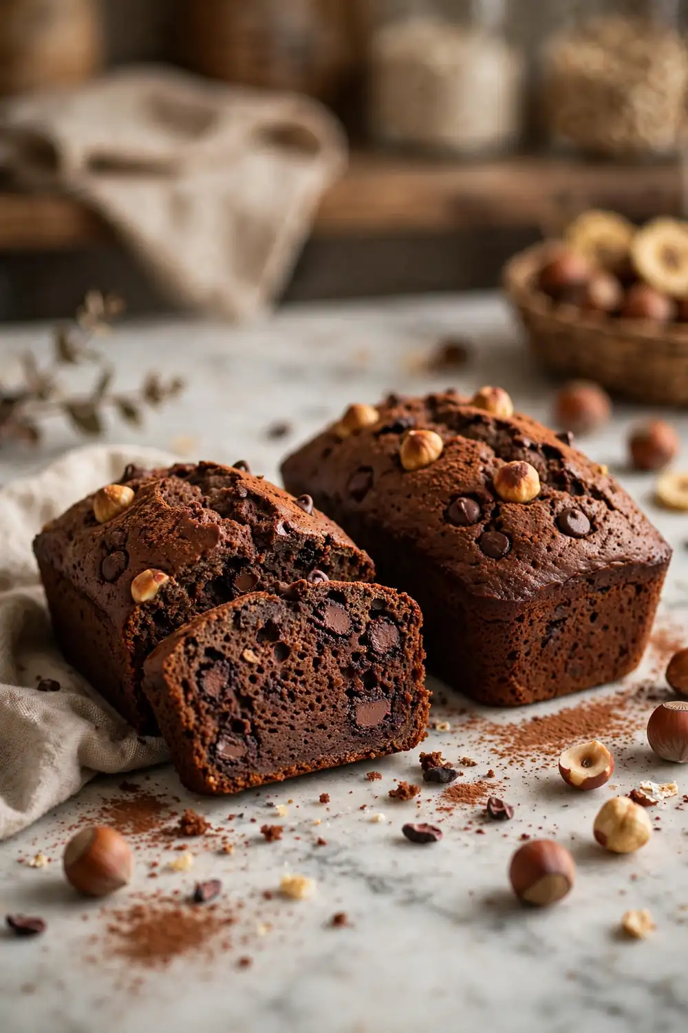 High protein chocolate banana bread