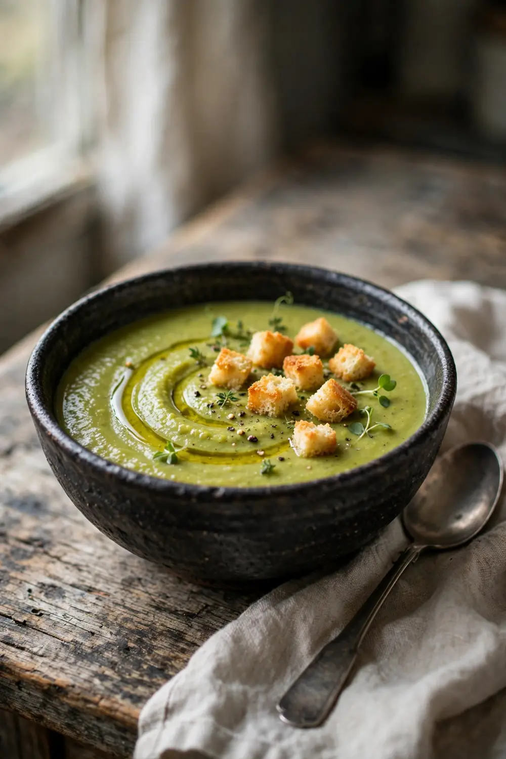 High protein split pea soup