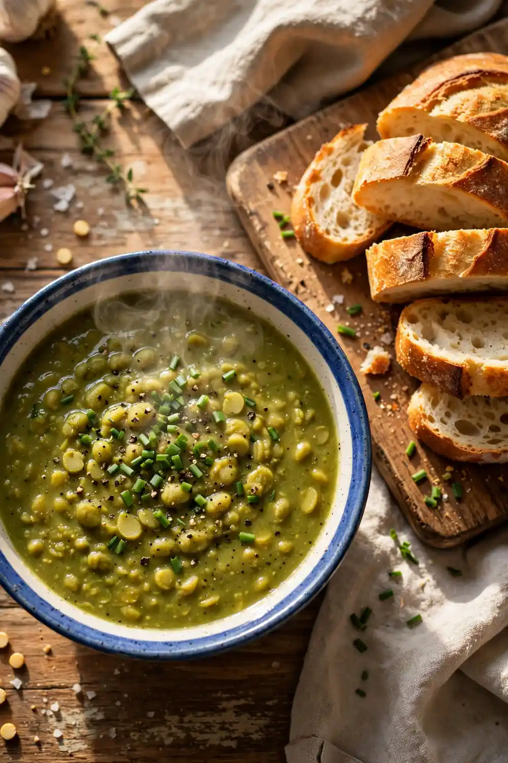 High protein split pea soup