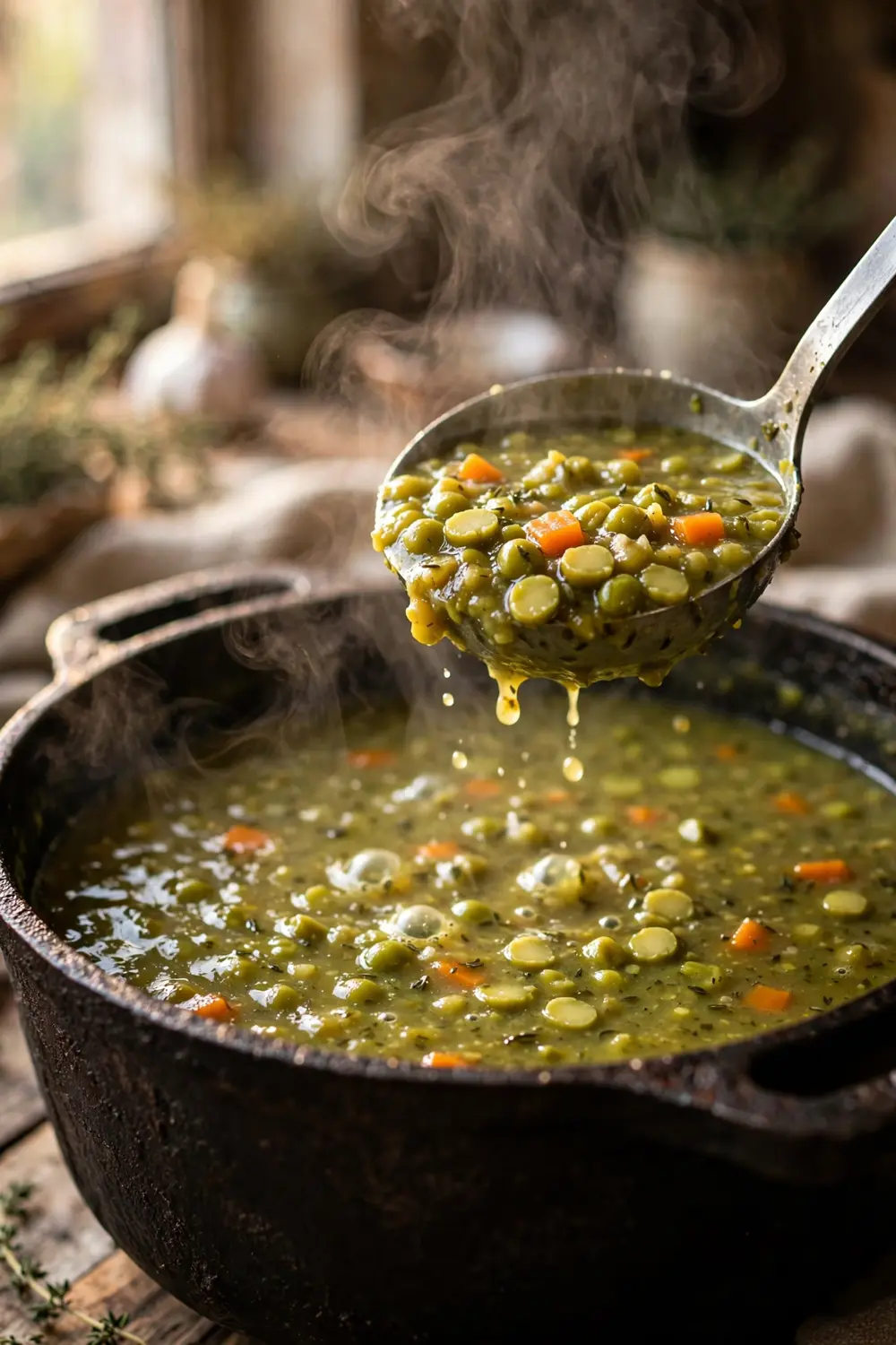 High protein split pea soup