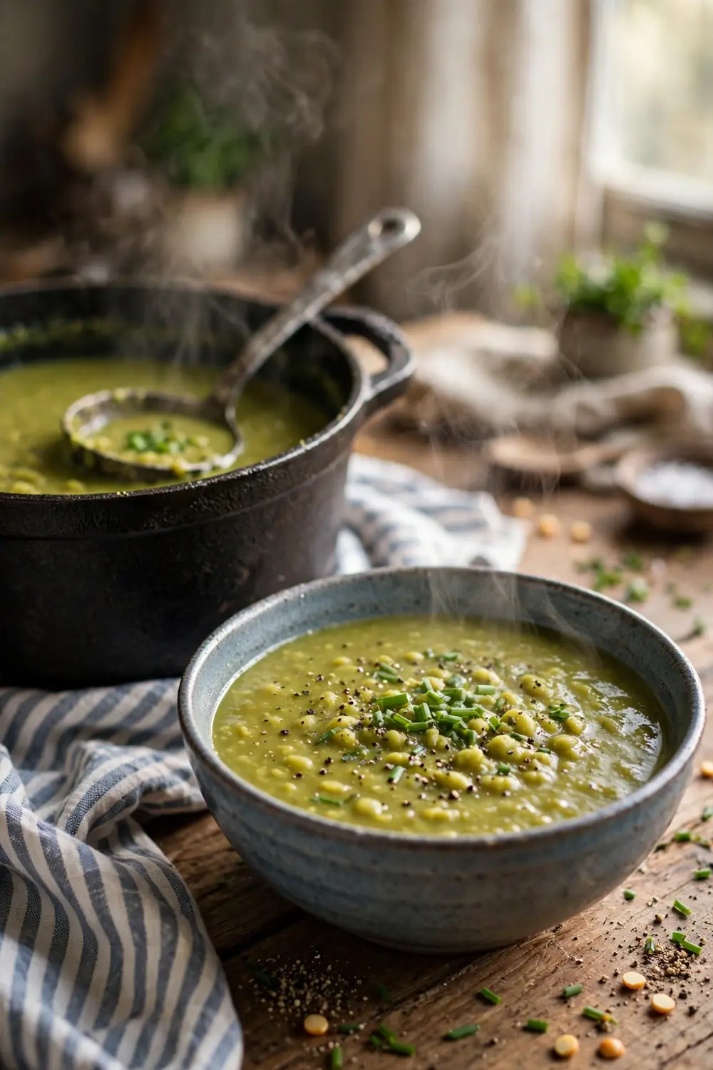 High protein split pea soup