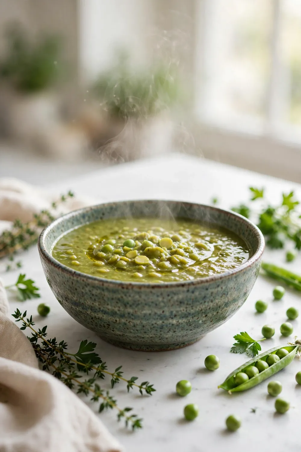 High protein split pea soup