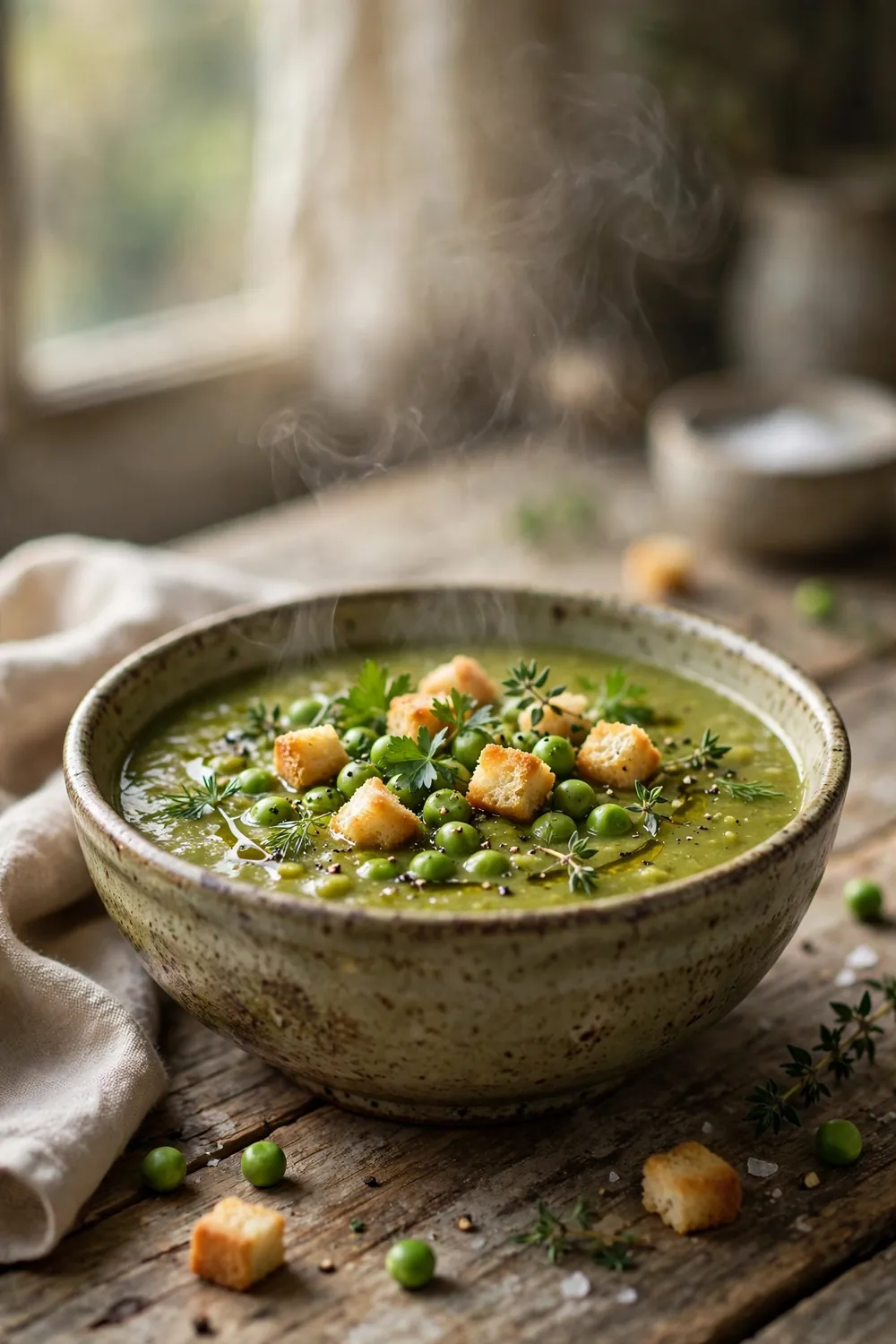 High protein split pea soup