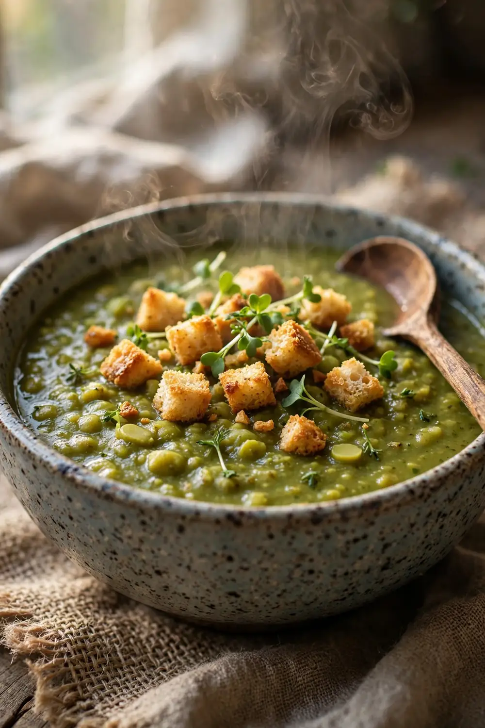 High protein split pea soup