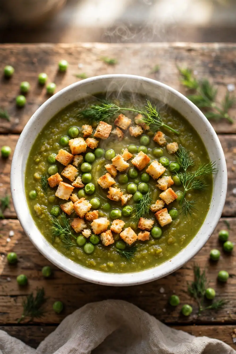 High protein split pea soup