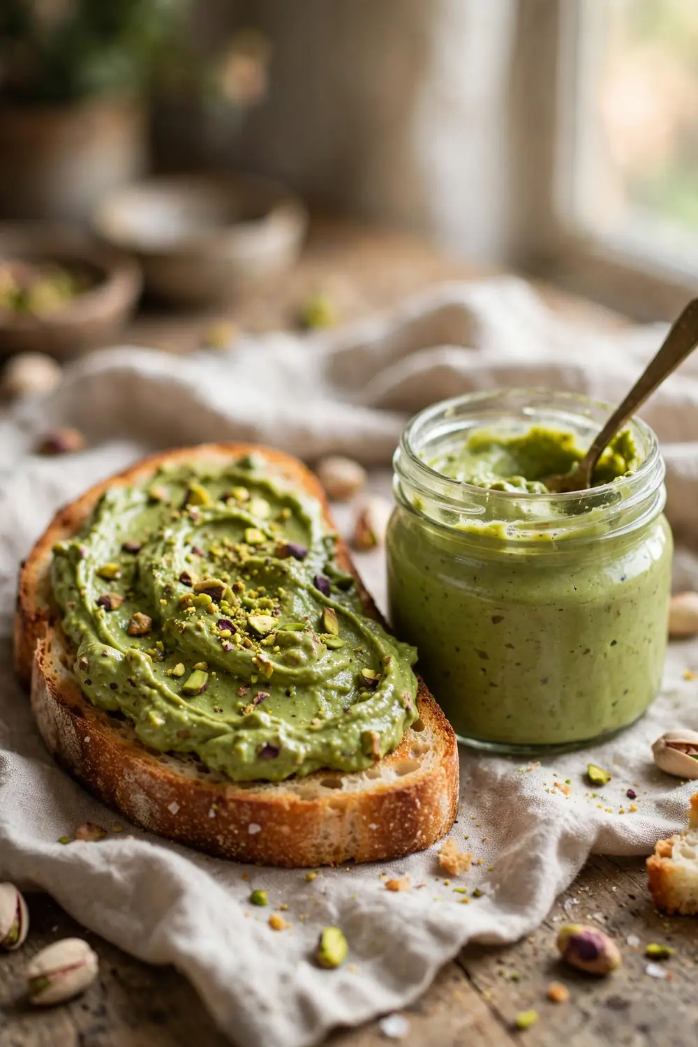 Homemade pistachio paste