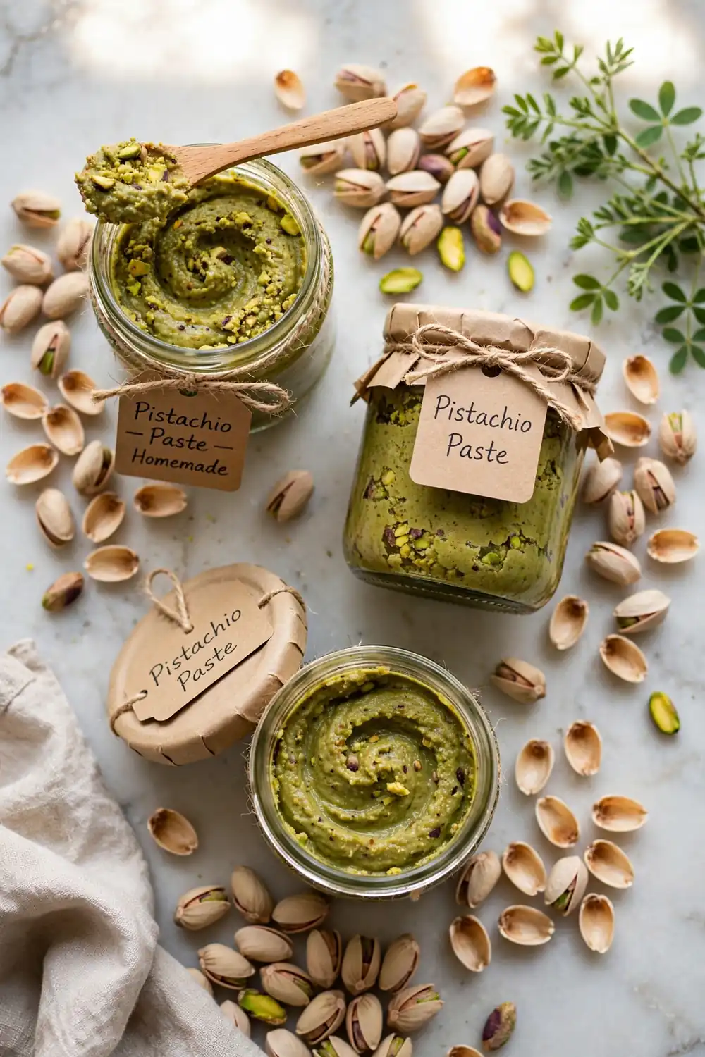 Homemade pistachio paste